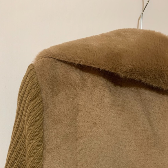 NWT Faux Suede & Fur Jacket by Ruby Rd, Tan, Size Medium, Very soft - Picture 3 of 6